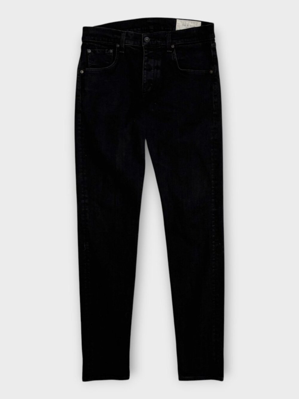 Rag & Bone Fit 1 Extra Slim Jeans Mens 34 Black Skinny Button Fly M1224K302